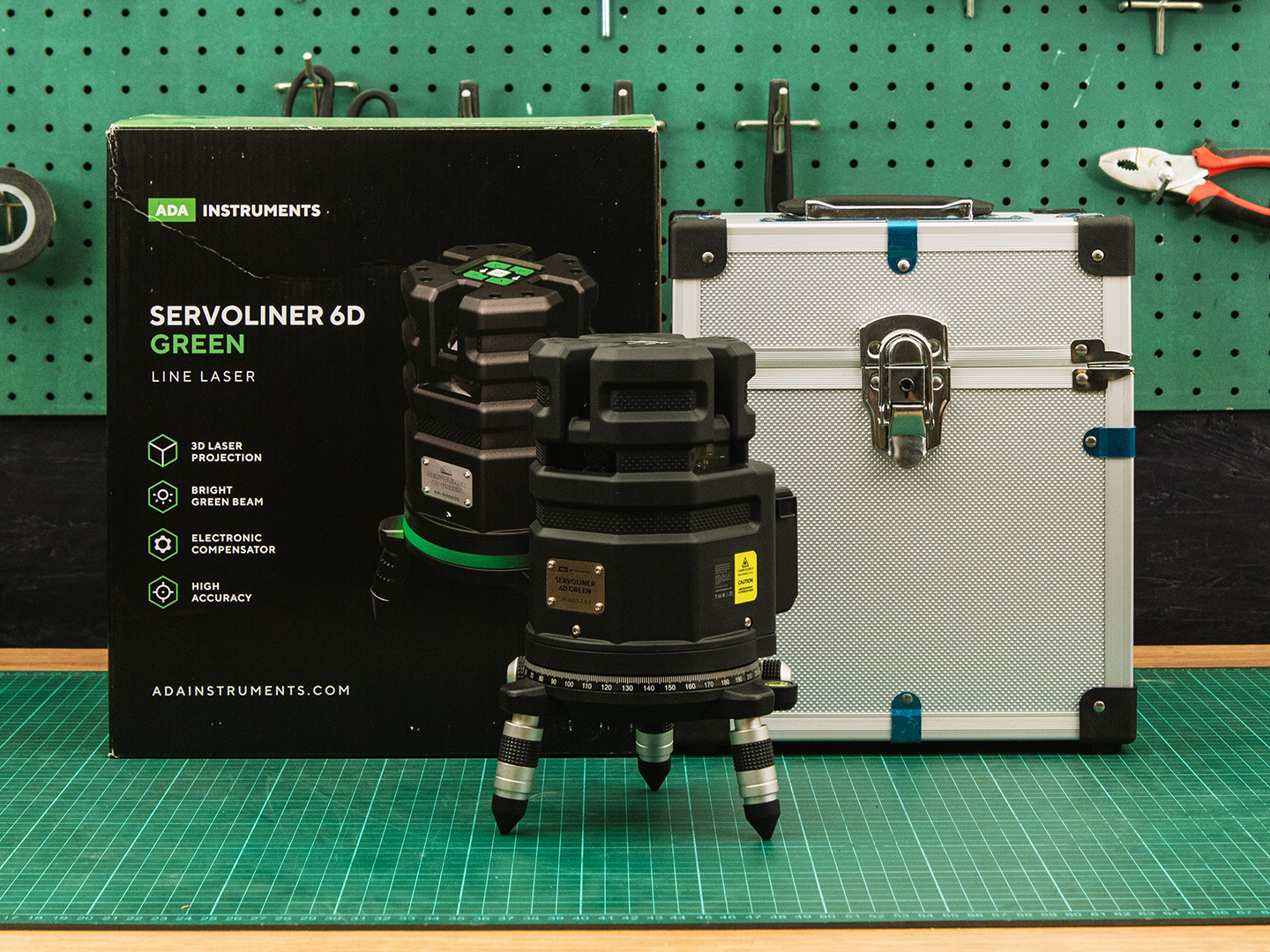 лазерный уровень  ADA 6D Servoliner GREEN  (01-16125)