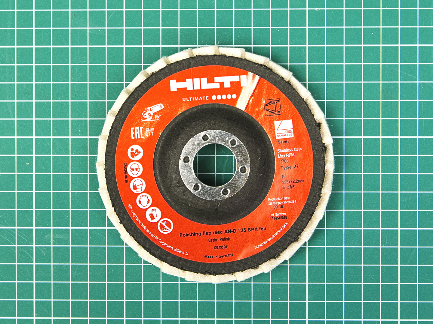 Нетканый диск с опорной тарелкой Hilti AN-D 125 SPX felt  (82-01123)