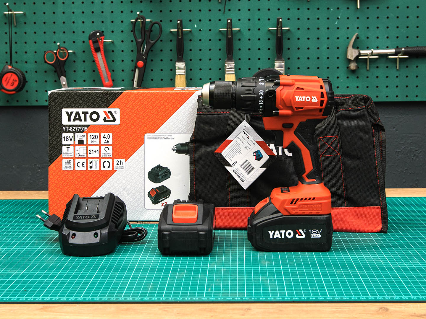 Бесщёточная ударная дрель YATO 18 В 120 Н/м  (05-06094)